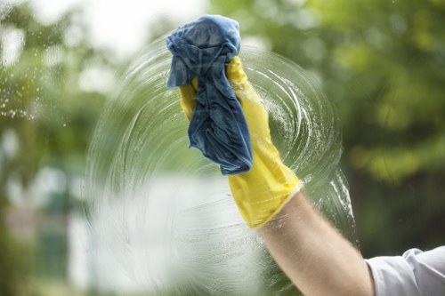Fabric sofa cleaning process in Harlington home